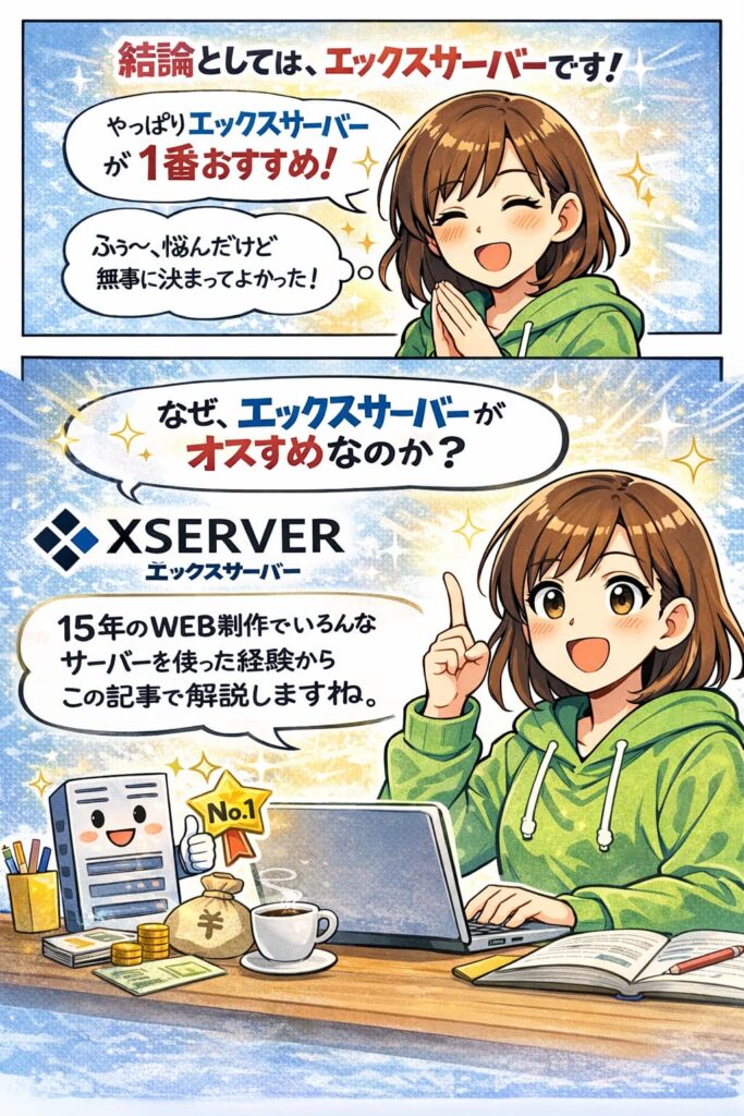 私のおすすめはエックスサーバーです